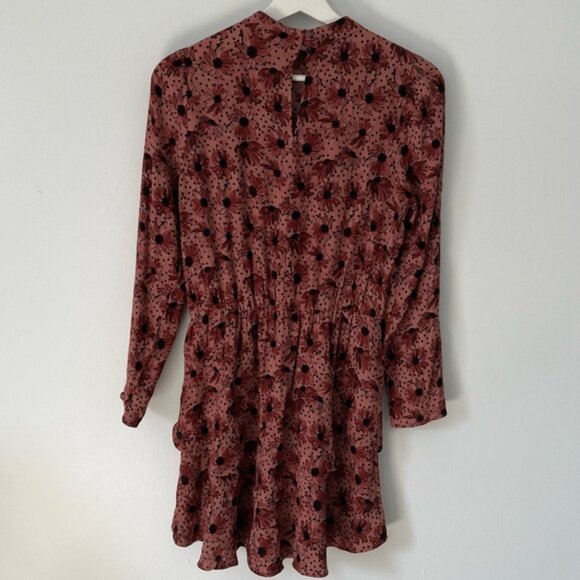 Zara Floral Long Sleeve Ruffle Dress - Picture 5 of 11